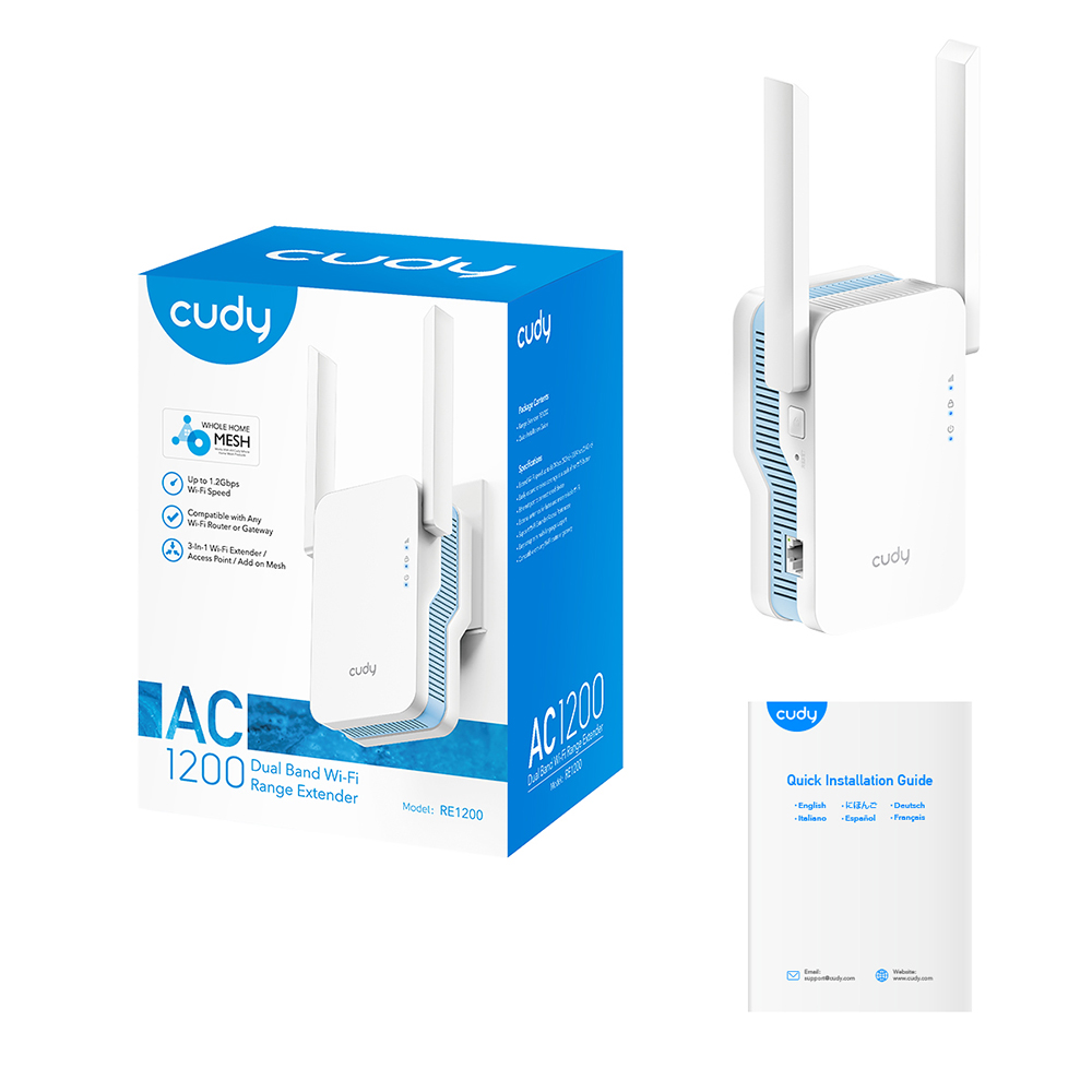 Cudy Cudy Wi-Fi Extender RE1200 AC1200 Mesh Vit