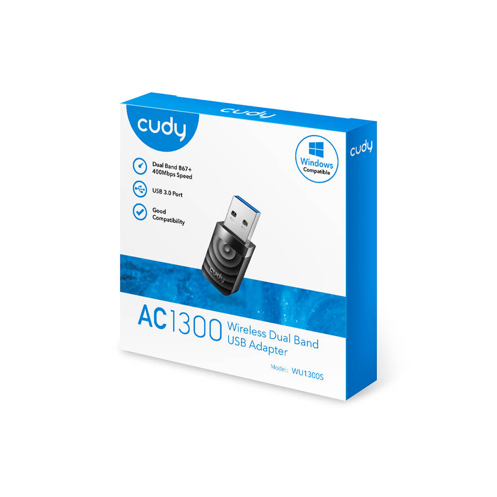 Cudy Cudy Wi-Fi Adapter USB WU1300S AC1300 Svart