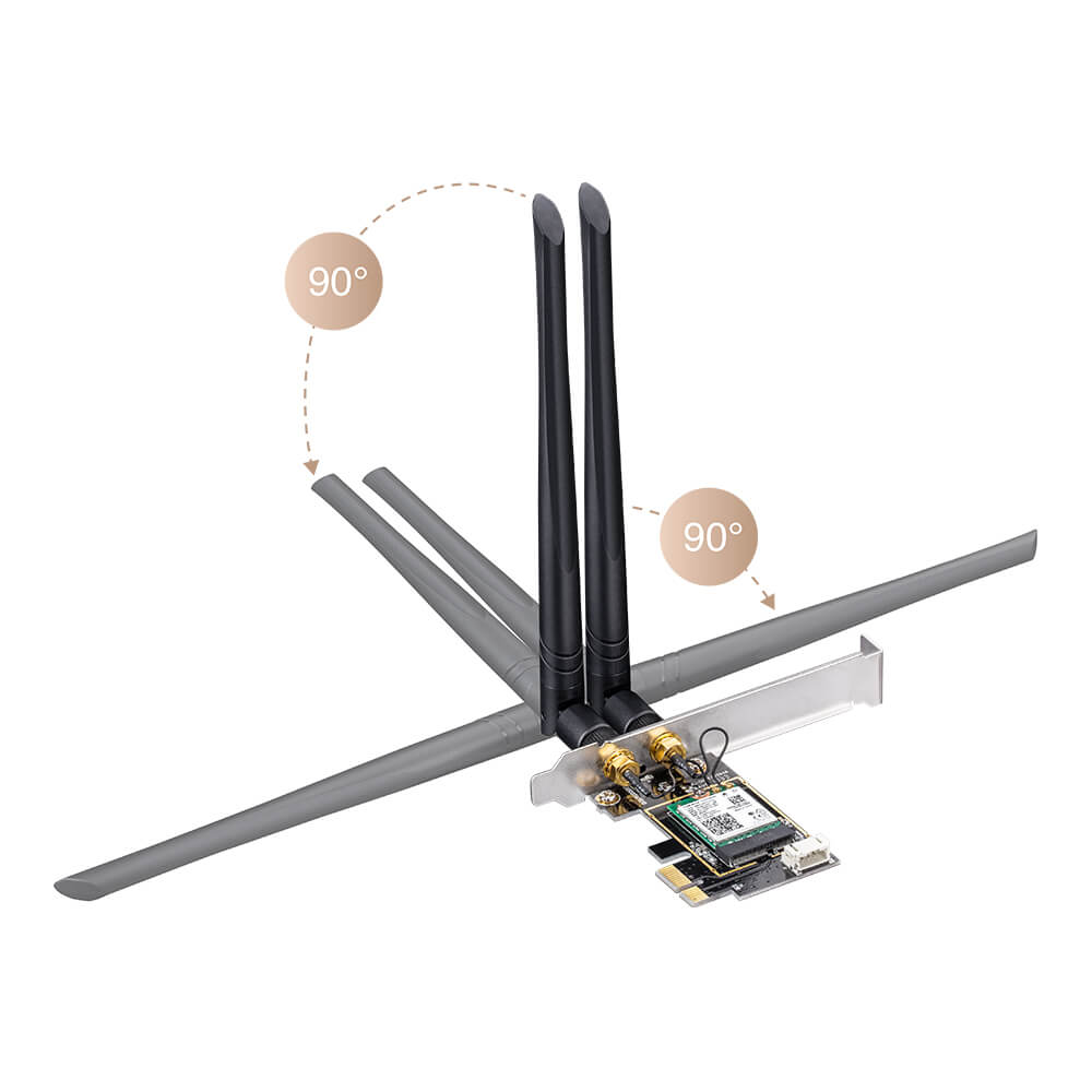 Cudy Cudy Adapter PCI-E WE3000 AX5400 Wi-Fi 6 Svart