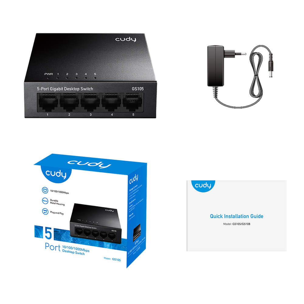Cudy Cudy Switch GS105 5-port Gigabit Svart