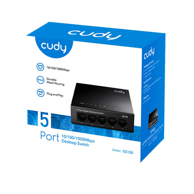 Cudy Cudy Switch GS105 5-port Gigabit Svart