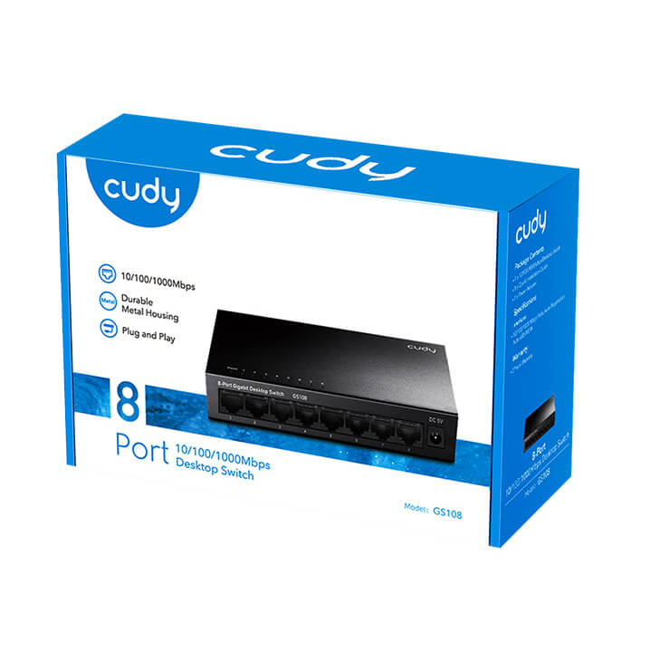 Cudy Cudy Switch GS108 8-port Gigabit Svart