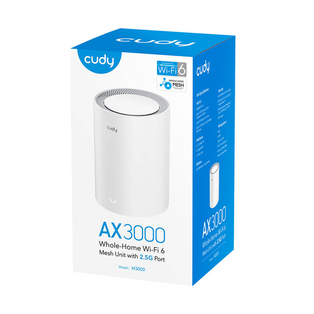 Cudy Cudy Mesh Solution M3000 AX3000 Gigabit Wi-Fi 6 2.5G Vit