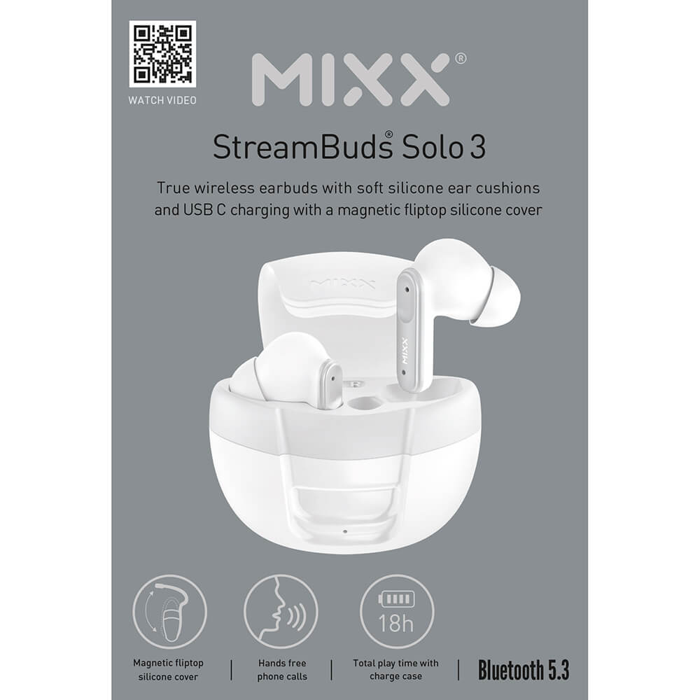 MIXX MIXX In-Ear TWS Hörlurar Solo 3 Vit